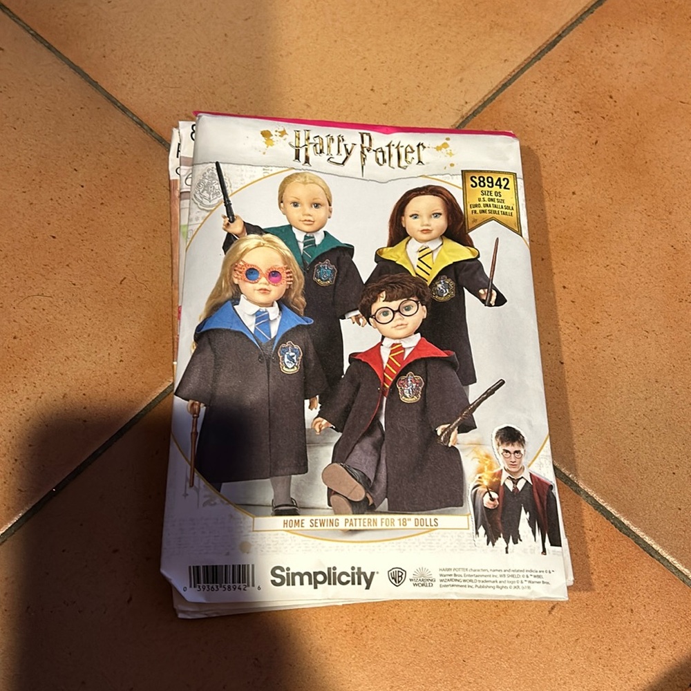 Harry Potter pattern for 18” dolls